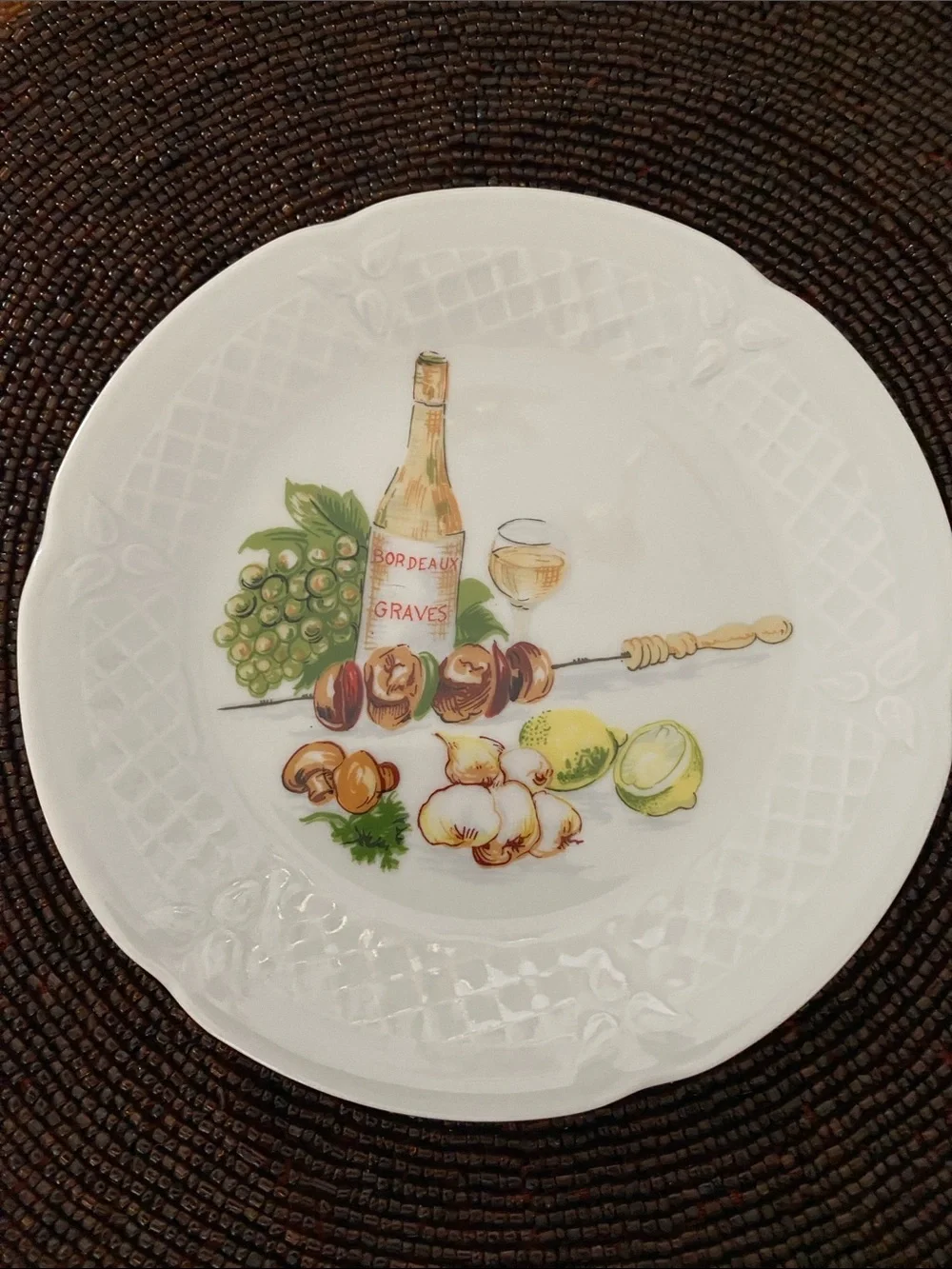 Philippe Deshoulieres Limoges Cocktail Plates Boxed Set of 6